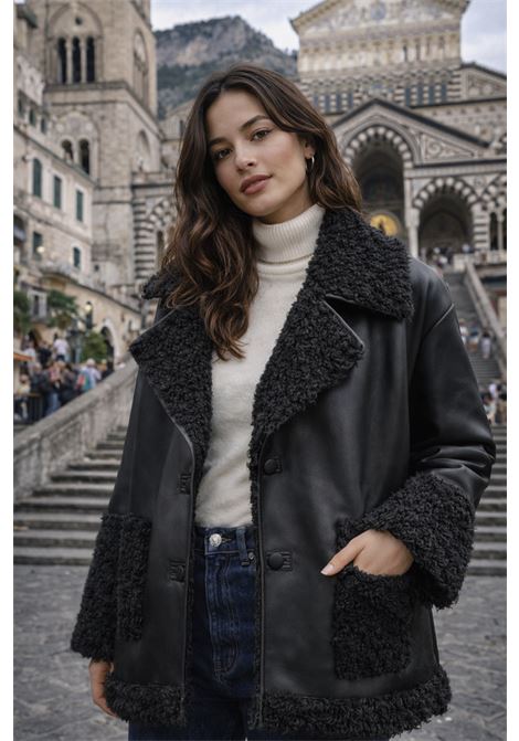 Montone shearling nero da donna Weili Zheng WEILI ZHENG | Montone | F25CS03B190